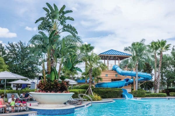 waterslide at resort